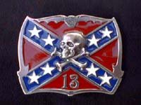 Confederate Flag with Skull
