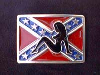 Confederate Flag with Nude Lady