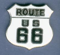 White US Route 66 Hat Pin