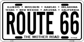 Eight States Get Your Kicks on Route 66 Metal License Plate