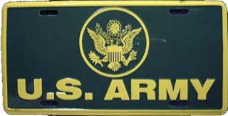 US Army License Plate
