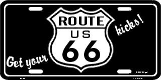 Get your Kicks Route 66 Metal License Plate