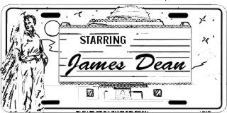 Movie Theater Starring James Dean Metal License Plate