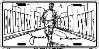 Boulevard of Broken Dreams James Dean Metal License Plate