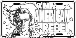 An American Rebel James Dean Metal License Plate