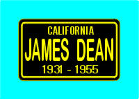 1931-1955 Black California James Dean Magnet